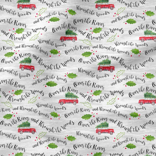 Fabric Editions White Over the River Cotton Fabric